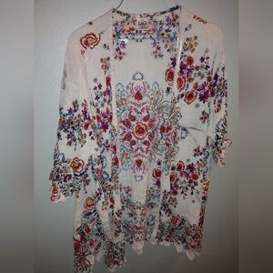 Floral Duster Bila Size M/L